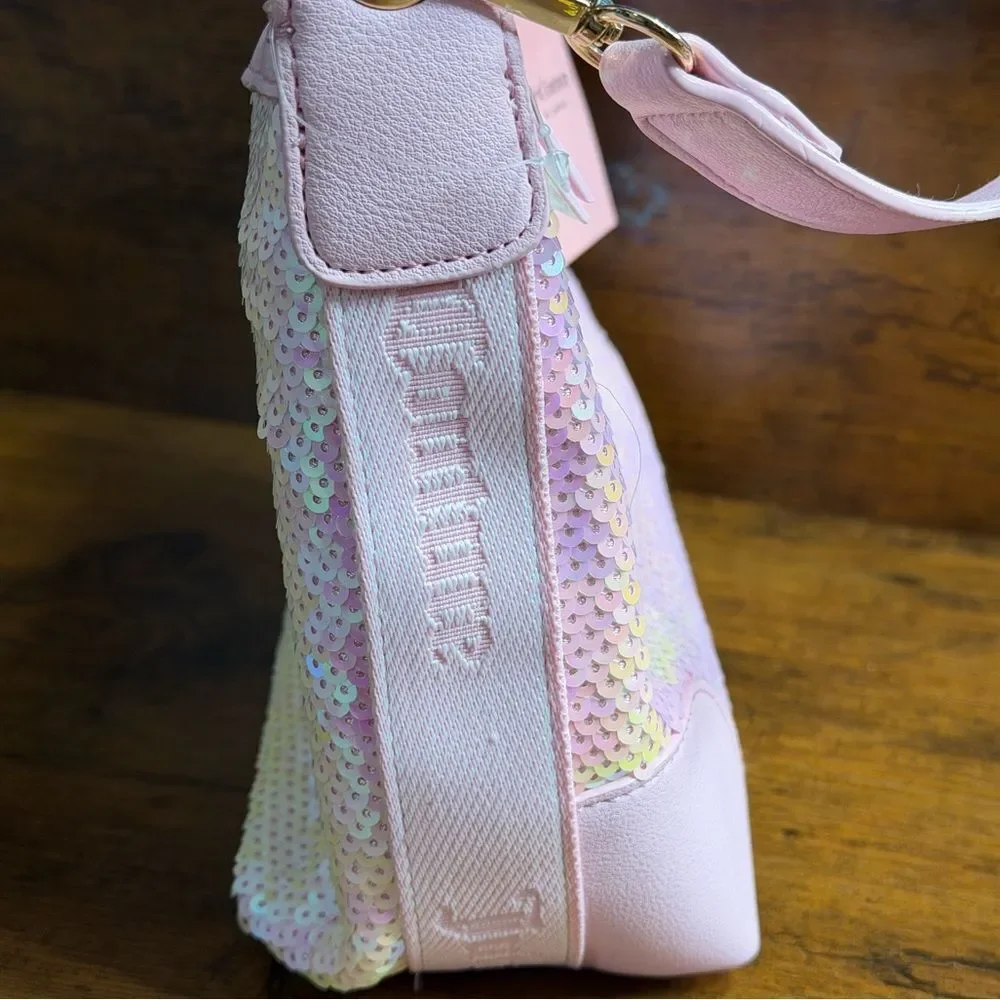 Juicy Couture Sequin Hobo Bag + Viva La Juicy Noir 30ml & Sparkling Rose Oil NWT